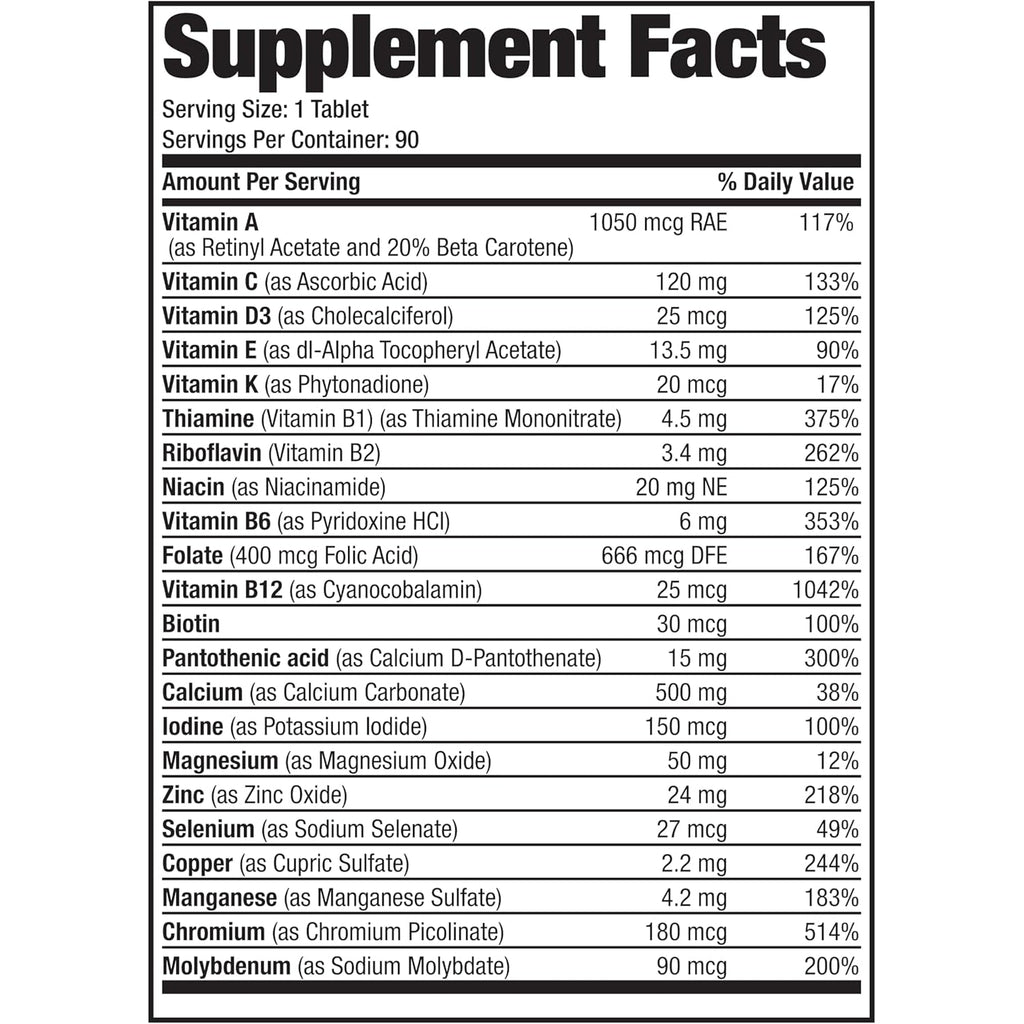 Bronson ONE Daily Women’S 50+ Complete Multivitamin Multimineral, 90 Tablets