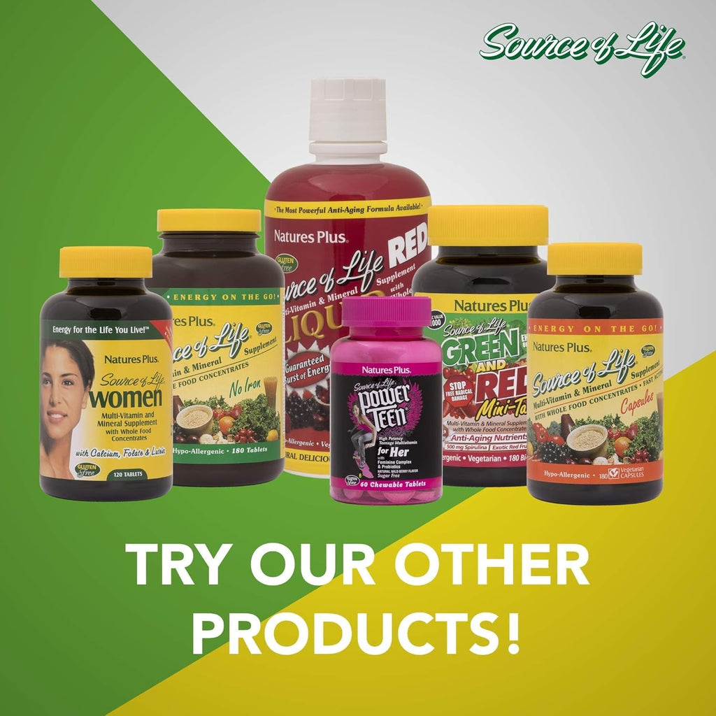 Naturesplus Source of Life Adult’S Chewable, Apple Cinnamon - 90 Wafers - Multivitamin & Mineral Supplement - Immune & Digestive Health Support with Vitamin D3 - Gluten Free, Vegetarian - 45 Servings