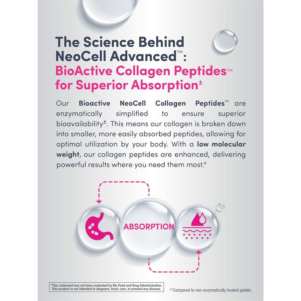 Neocell Advanced Collagen Peptides | 270 Tablets | 6000Mg | for Women and Men | with Vitamin C & Biotin | Non-Gmo, Gluten & Soy Free