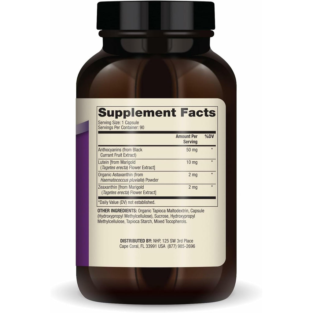 Dr. Mercola Eye Support - Supports Eye & Vision Health - with Lutein, Zeaxanthin, Organic Astaxanthin & Black Currant - Non-Gmo, Gluten-Free & Soy Free - 90 Capsules (90 Servings)