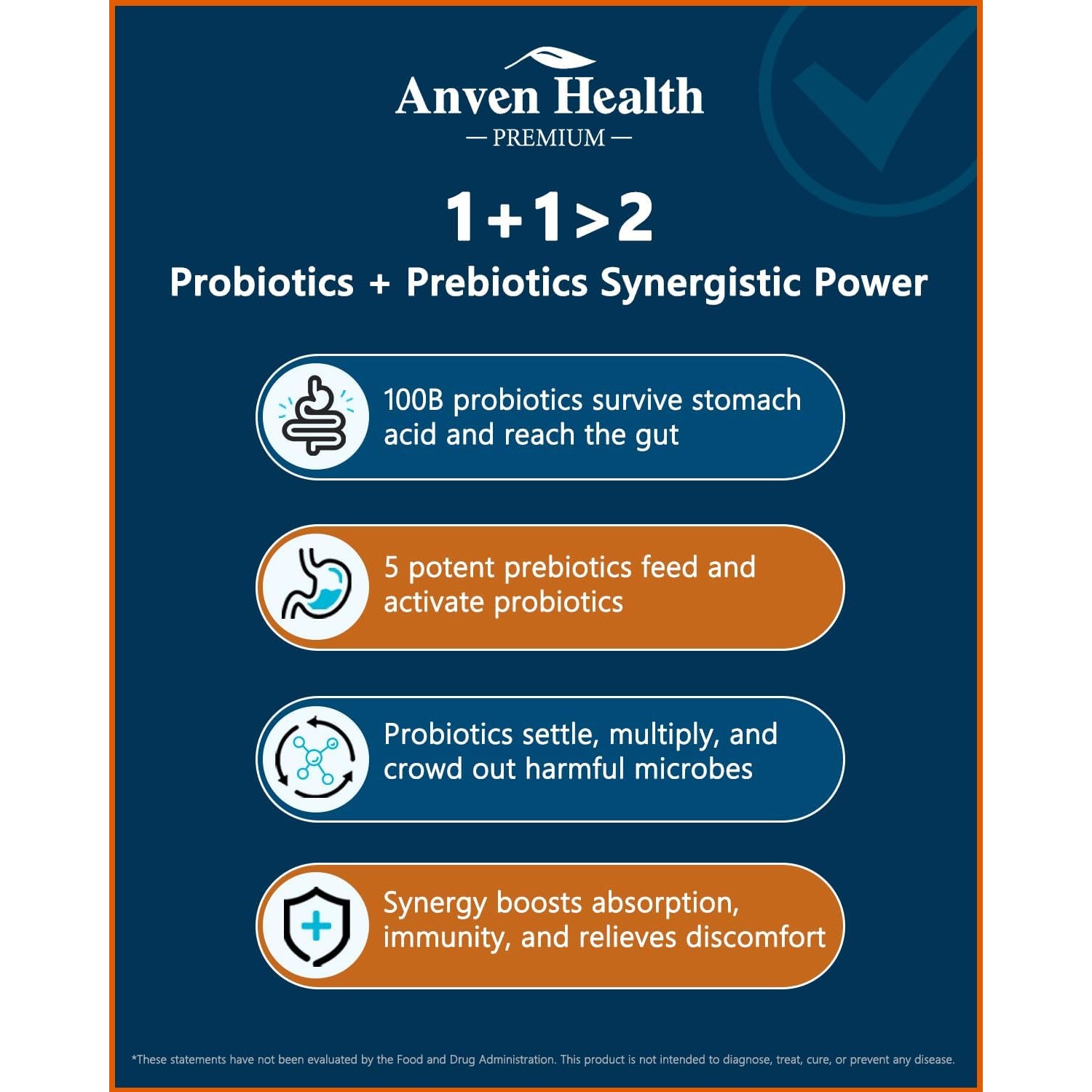 100 Billion Probiotics for Men and Women 27 Strains 5 Organic Prebiotics for Gut Digestive & Immune Health, Supports Diarrhea Gas Bloating, Non-Gmo, Zero Fillers – Made in USA丨60 Caps