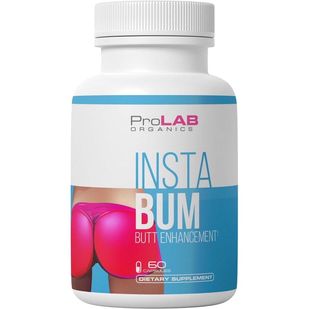 Prolab Organics Instabum Bum Enhancement Pills – Lift, Shape, and Fill Glutes – Fast Growth for Bigger Butt and Hips – No Gummies. Visible Results in 1-2 Weeks