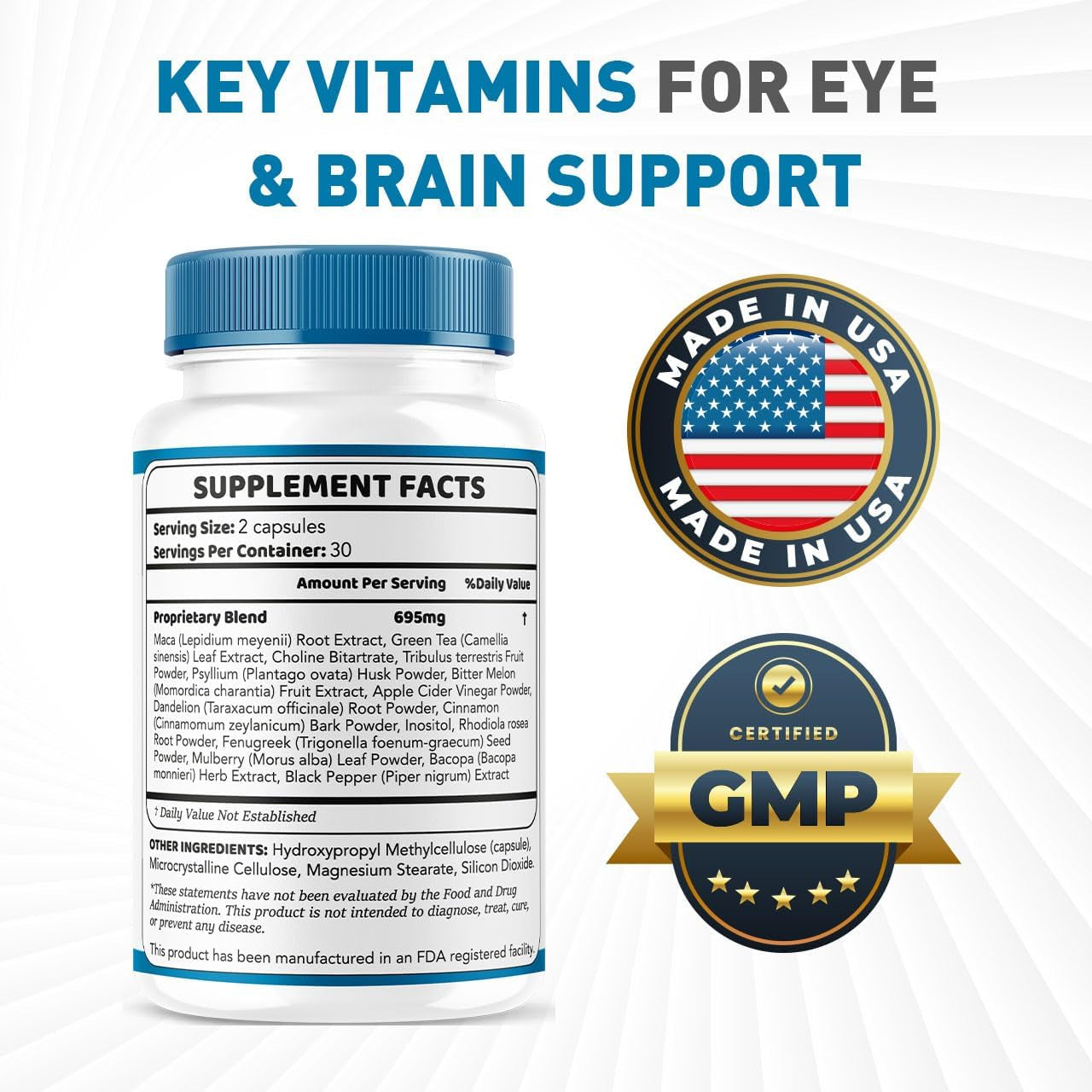Retina Clear Pro Capsules - Retina Clear Pro Advanced Eye Health Support Pills, Natural Retinaclear Supplement Vitamins Overall Wellness & Support Reviews, 60 Capsules for 1 Month