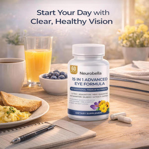 15-In-1 Advanced Eye Formula, Eye Support Formula for Daily Comfort with Lutein, Zinc, Luteolin, 60 Capsules