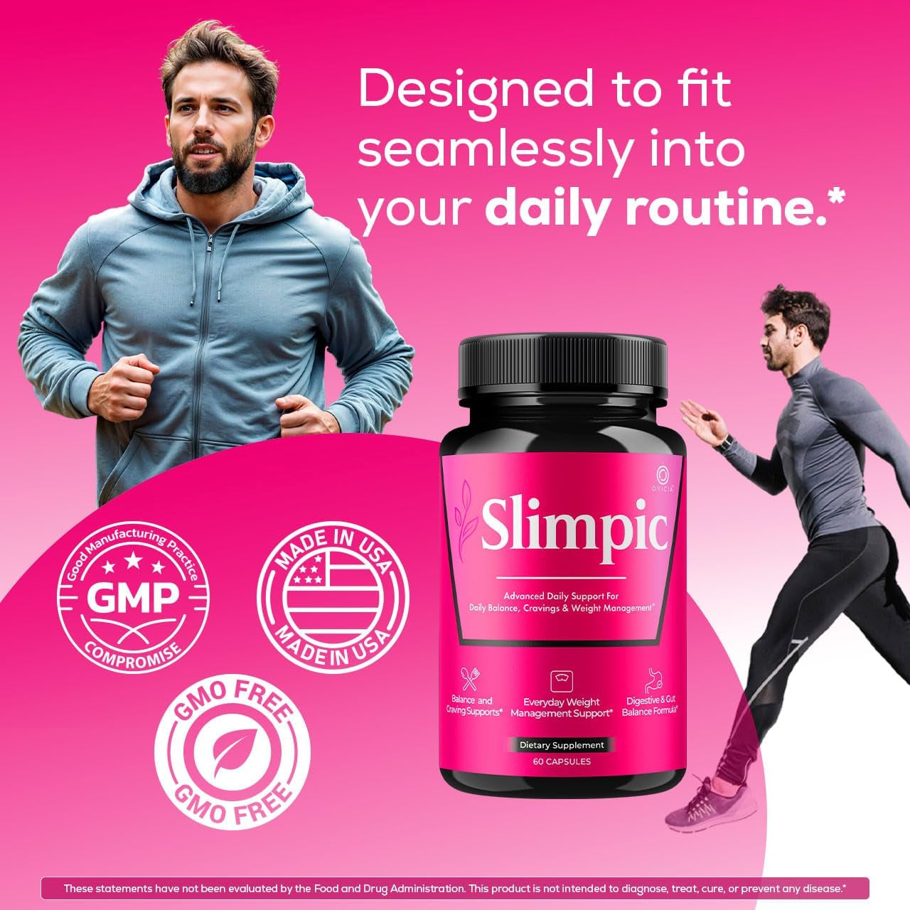 Slimpic Capsules - Official Slimpic Pills Advanced Premium Formula Support Maximum Strength, All Natural Ingredients Vitamins for Overall Health & Wellness Reviews, 60 Capsules for 1 Month Capsules