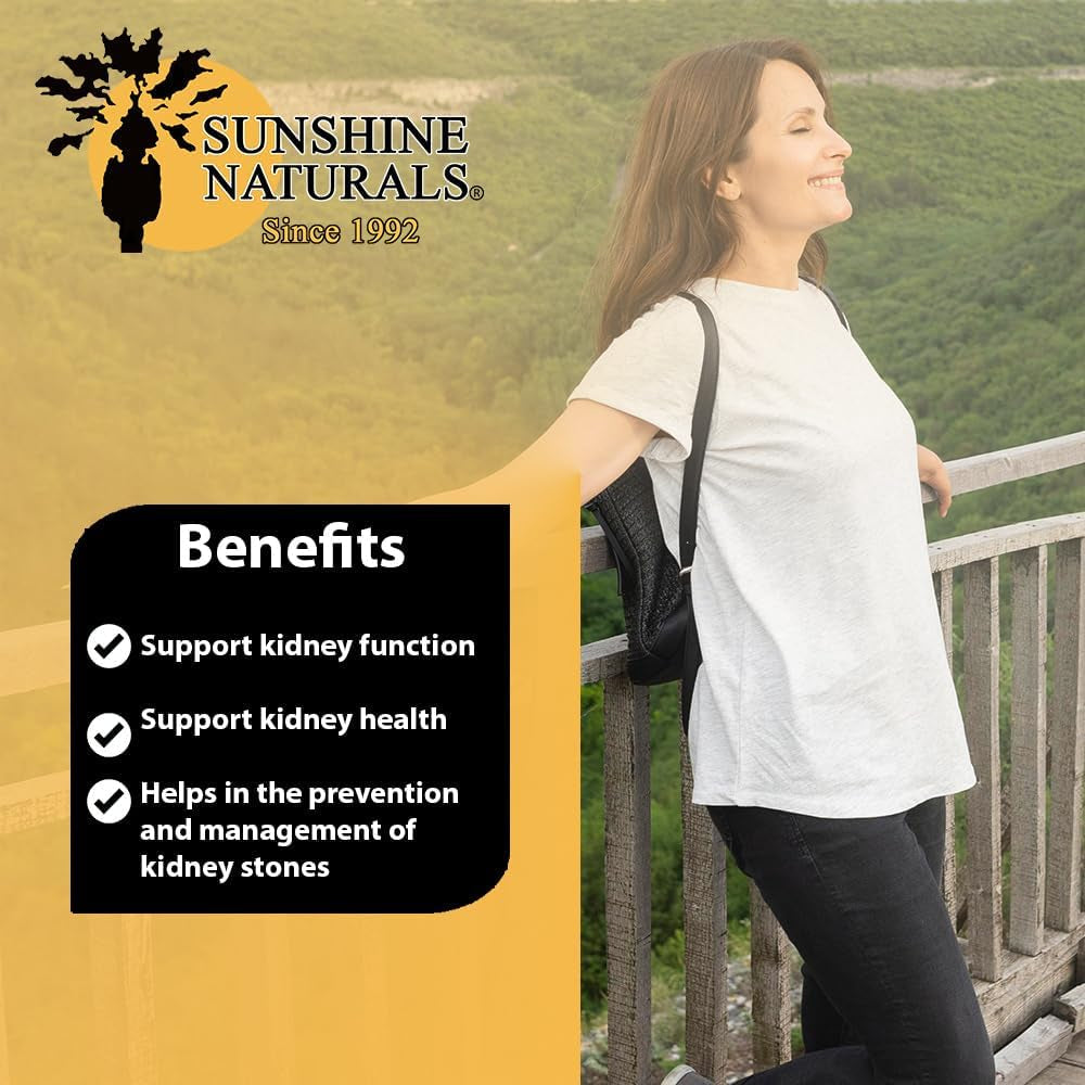 Sunshine Naturals Chanca Piedra with Guisazo De Caballo, Traditional Stone Breaker Herb, Kidney and Urinary Tract Support Supplement, 1000 Mg Proprietary Blend, 90 Capsules