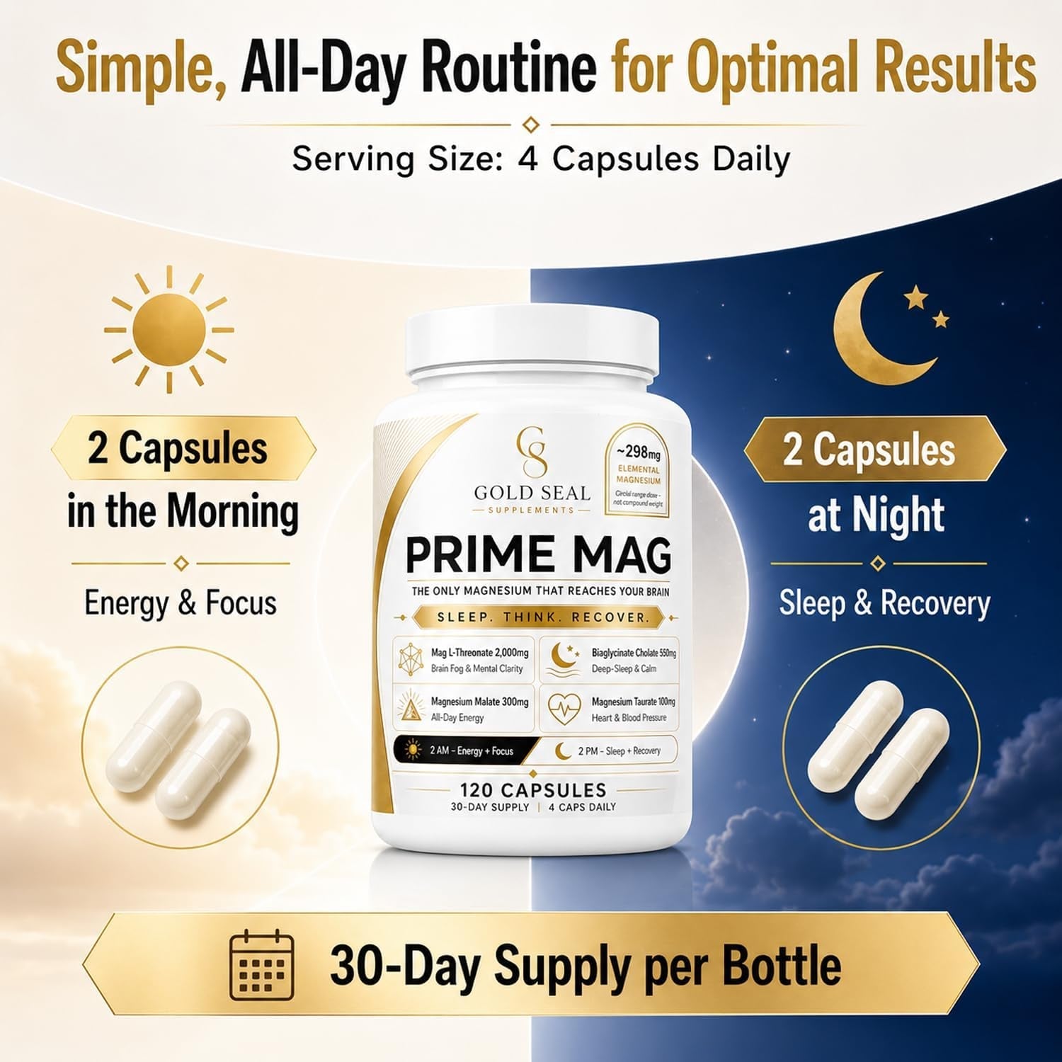 Gold Seal Prime Magnesium 120 Capsules