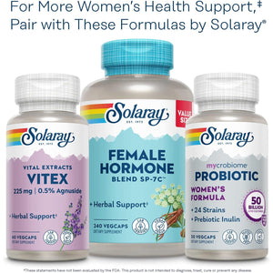 SOLARAY Once Daily Phytoestrogen - Phyto Estrogen Supplement for Women with Black Cohosh, Dong Quai, Wild Yam, Soy Isoflavones - Women'S Health Support - 60-Day Guarantee, 30 Servings, 30 Vegcaps