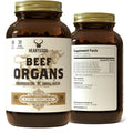 HEART & SOIL – 100% Grass Fed & Finished Beef Organs from Regenerative Cattle with Liver, Heart, Kidney, Pancreas & Spleen – 3000Mg Beef Organ Supplement for Women & Men – Glass Bottle – 180 Capsules