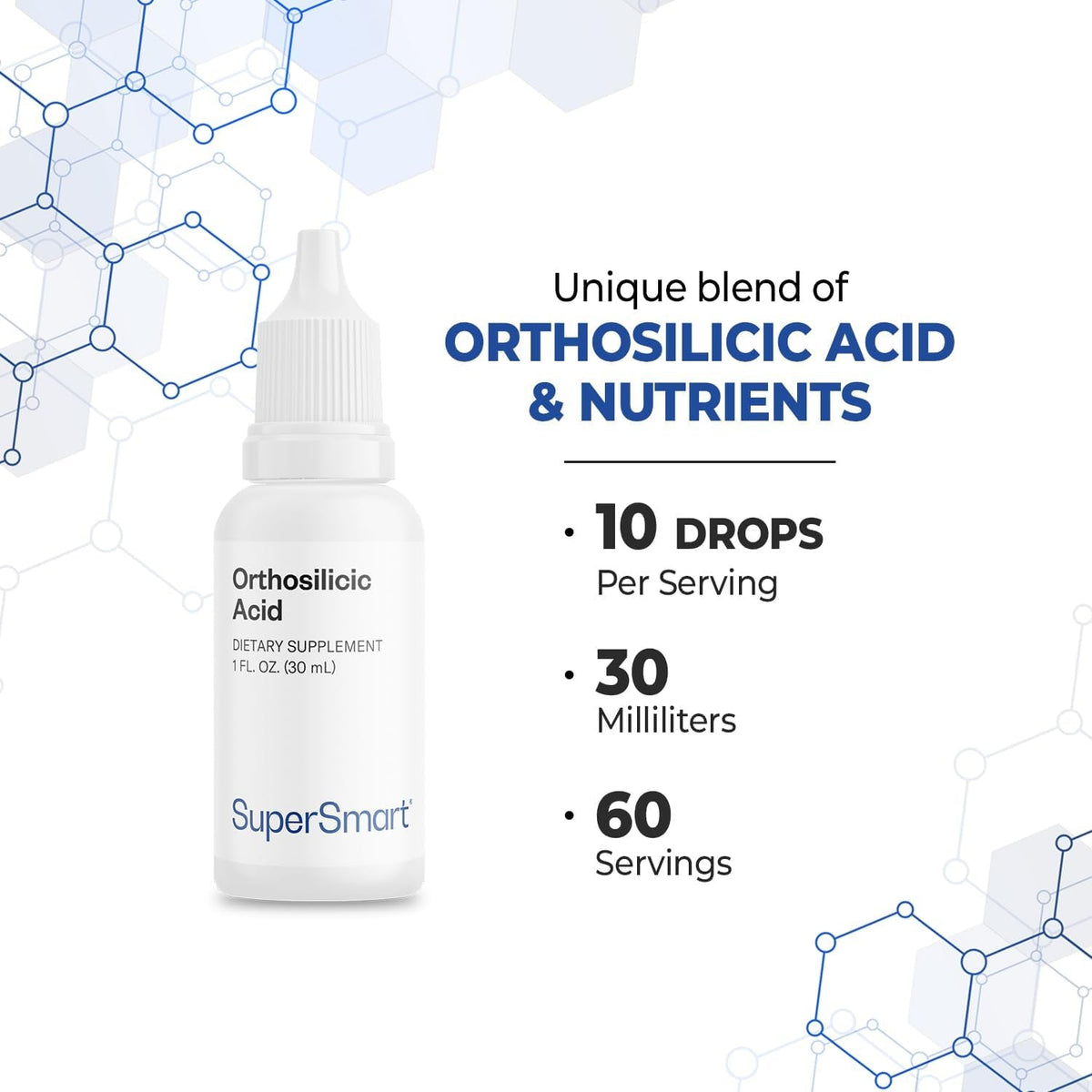 Supersmart - Orthosilicic Acid (Advanced Formula) - Silicon Supplement - Complex with Minerals, Vitamins & Boron | Non-Gmo & Gluten Free - 30 Ml