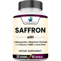 American Standard Supplements Saffron Extract 100Mg per Serving with Magnesium Glycinate, Ashwagandha, L-Theanine, GABA, Lemon Balm, Vegan, Non-Gmo, 60 Capsules