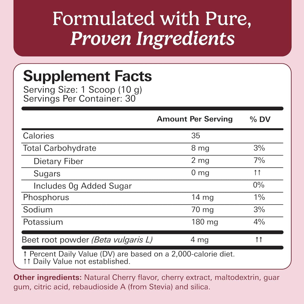 Santo Remedio Circulación plus with Beet Extract – Nitric Oxide & Circulation Support Drink, Energy & Stamina Support, Cherry Flavor – Vegan Superfood Supplement – 30 Servings
