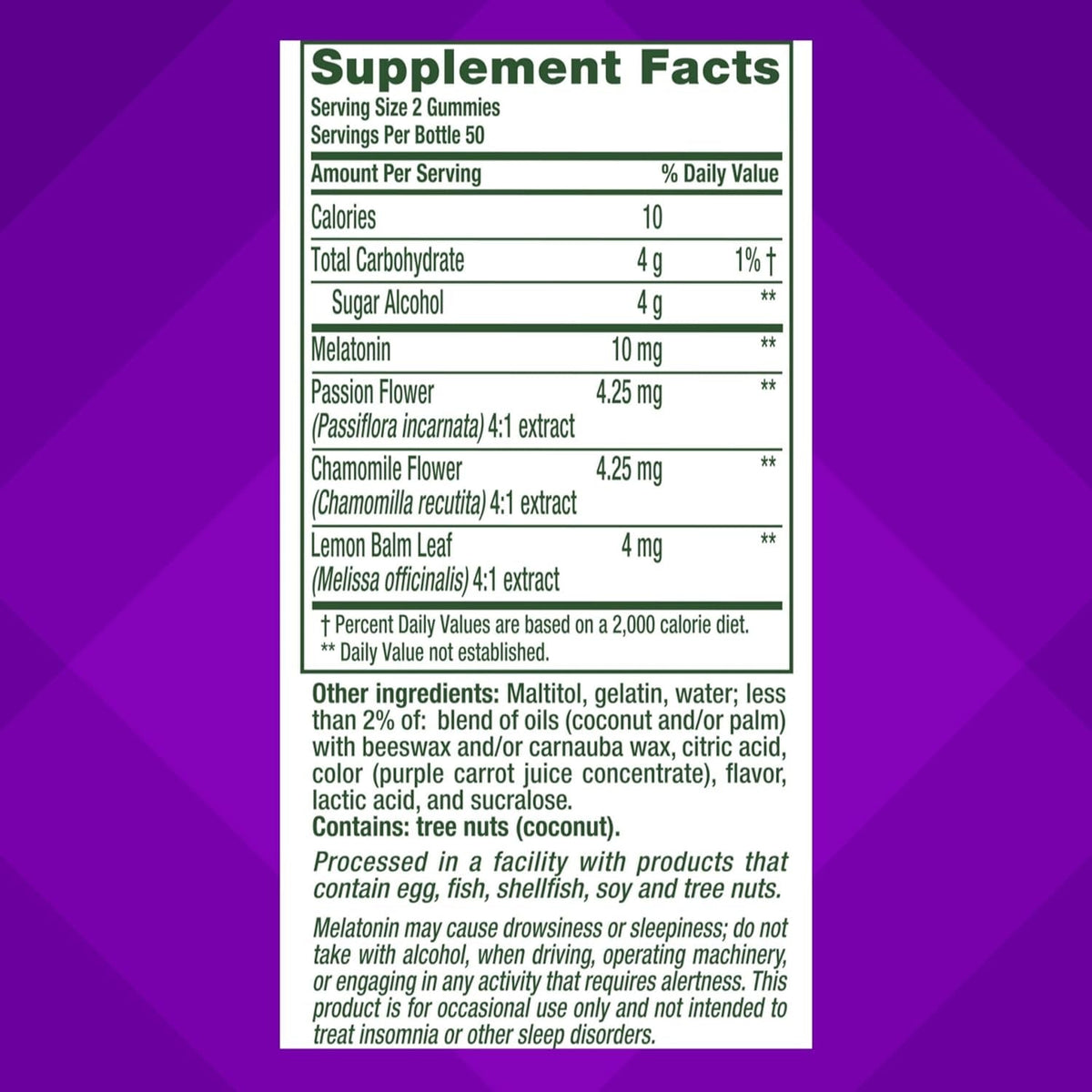 Vitafusion Max Strength 10 Mg Melatonin Gummies, Strawberry Flavored, Adult Melatonin Gummy Vitamin Supplement, 100 Count, 50 Day Supply