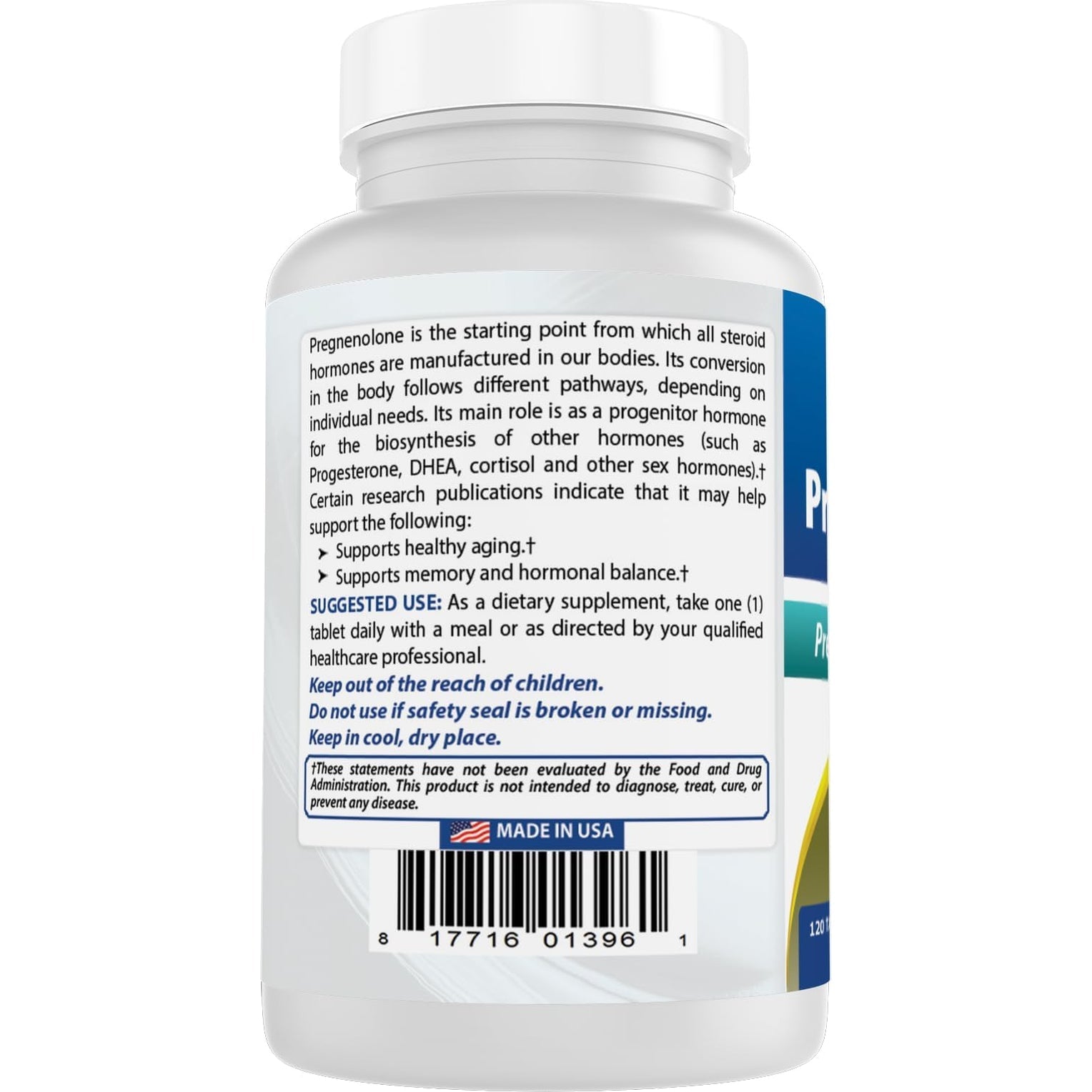 Best Naturals Pregnenolone 30 Mg Tablets, 120 Count