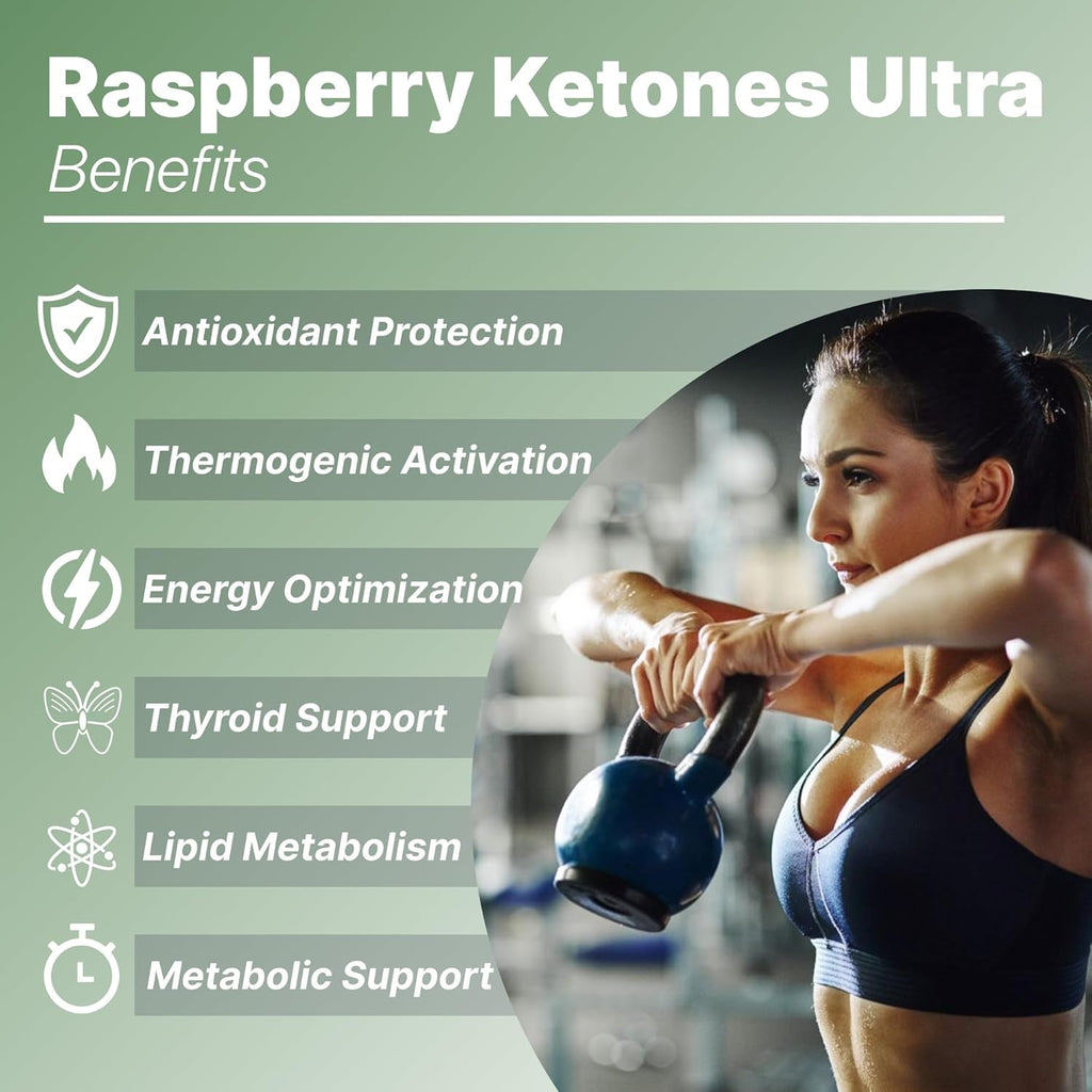 DIPO Raspberry Ketones Ultra 500Mg with African Mango Seed, Green Tea Extract & Apple Cider Vinegar - Metabolism & Healthy Weight Management Supplement for Women & Men - Vegan Non-Gmo, 60 Capsules