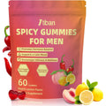 Spicy Gummies Cubes for Couples, Adults Hot Peach Gummy with Chili Pepper, Muira Puama, Maca Root and Epimedium, Plant-Based Daily Wellness Support, Vegan, Non-Gmo – 60 Gummies