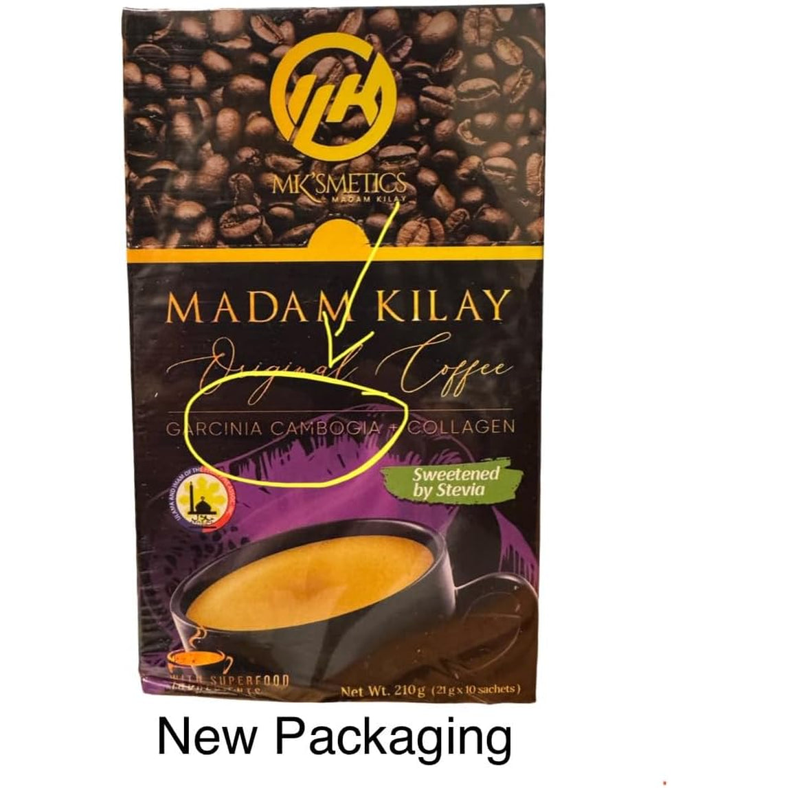 Slimming-K Coffee by Madam Kilay, Fat Burner + Collagen (21G), 10 Count (Pack of 1)