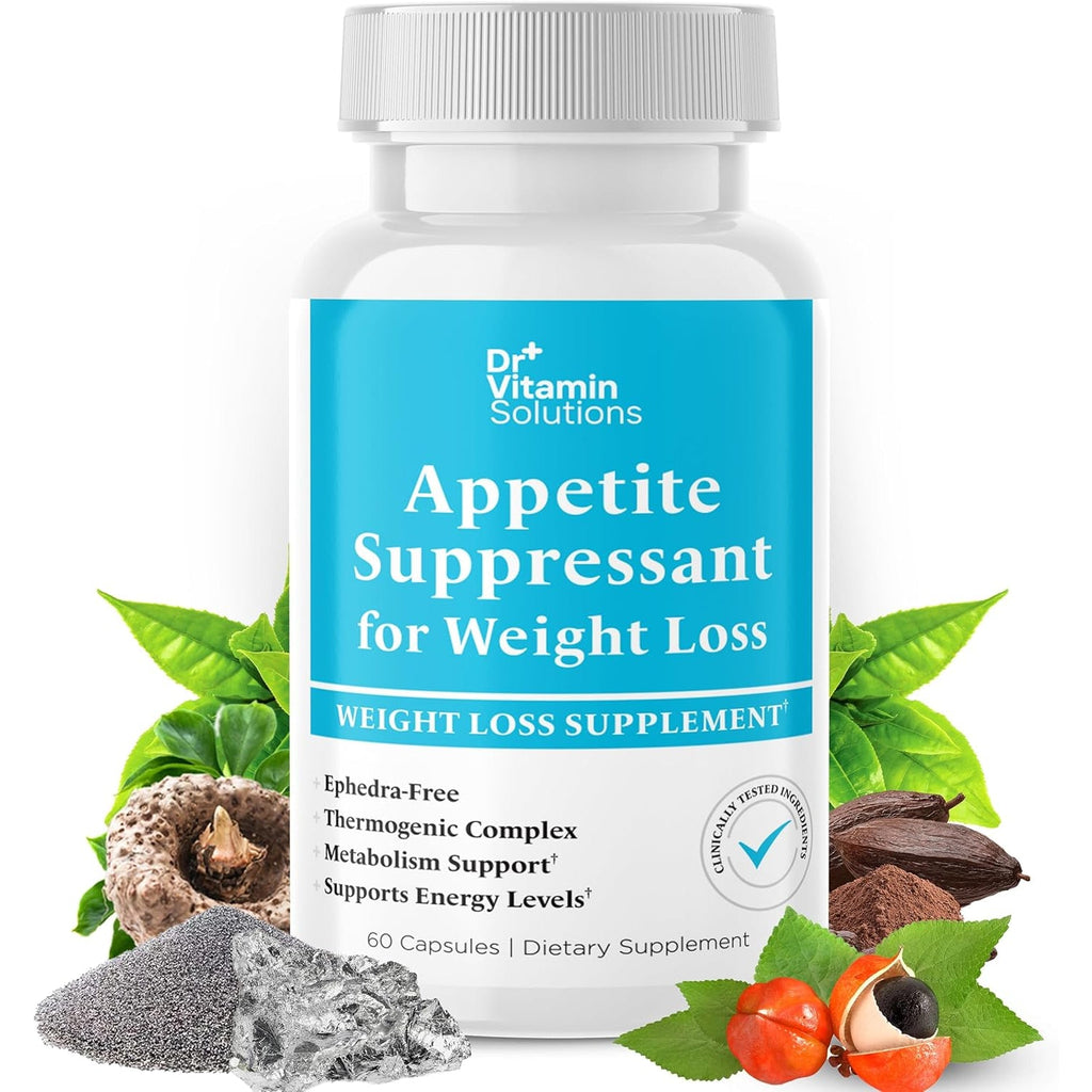 Appetite Suppressant for Weight Loss - Diet Pills for Women W/ Garcinia, Ginger Root, Guarana - Thermogenic Fat Burner & Metabolism Booster for Women & Men | Belly Fat + Energy Support, 60 Caps