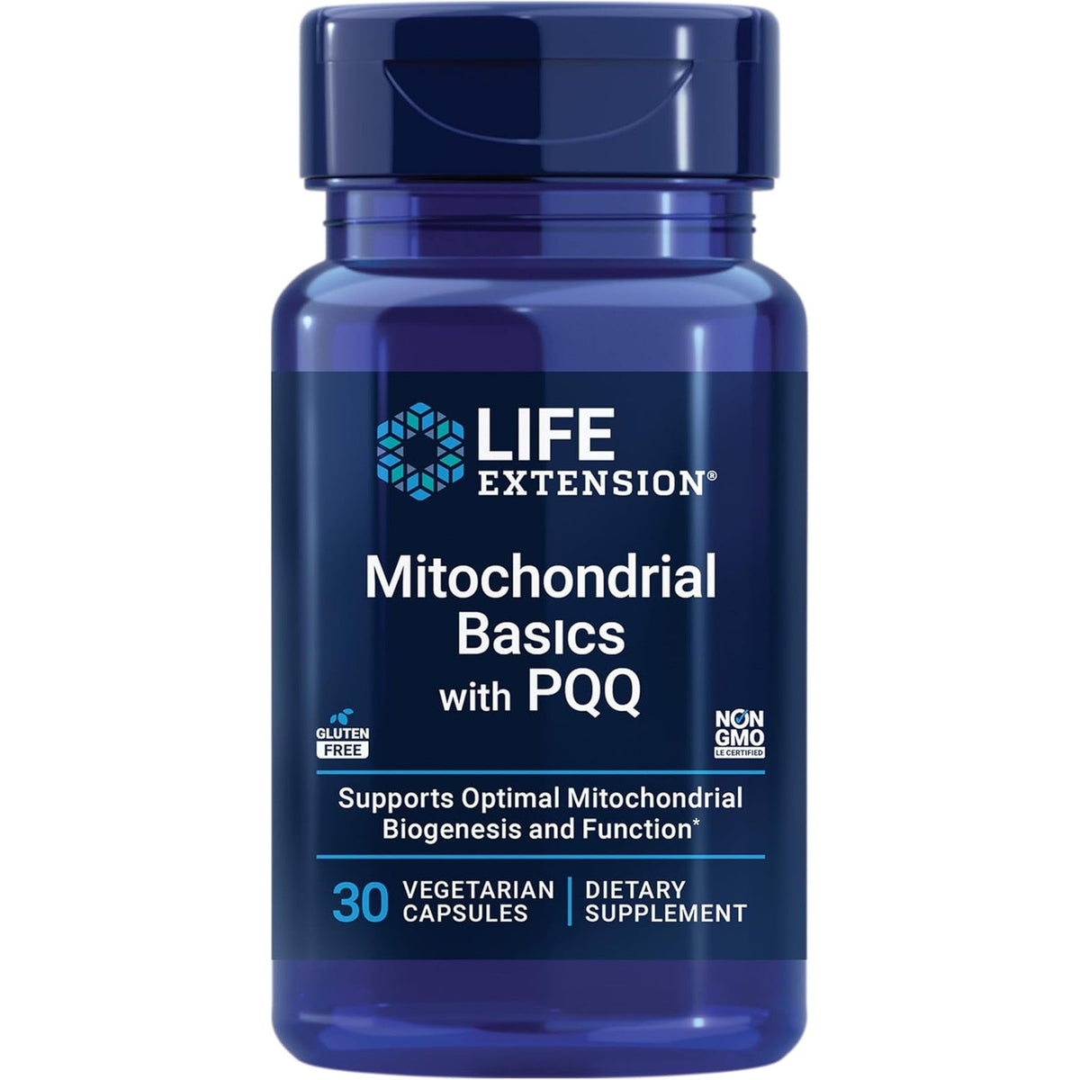 Life Extension Mitochondrial Basics with PQQ, L-Taurine, R-Lipoic Acid, Foundational Supplement for Cellular Energy Production, Brain and Heart Health, Gluten-Free, Non-Gmo, Vegetarian, 30 Capsules