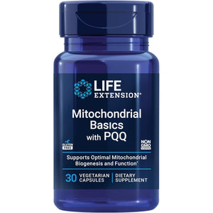 Life Extension Mitochondrial Basics with PQQ, L-Taurine, R-Lipoic Acid, Foundational Supplement for Cellular Energy Production, Brain and Heart Health, Gluten-Free, Non-Gmo, Vegetarian, 30 Capsules