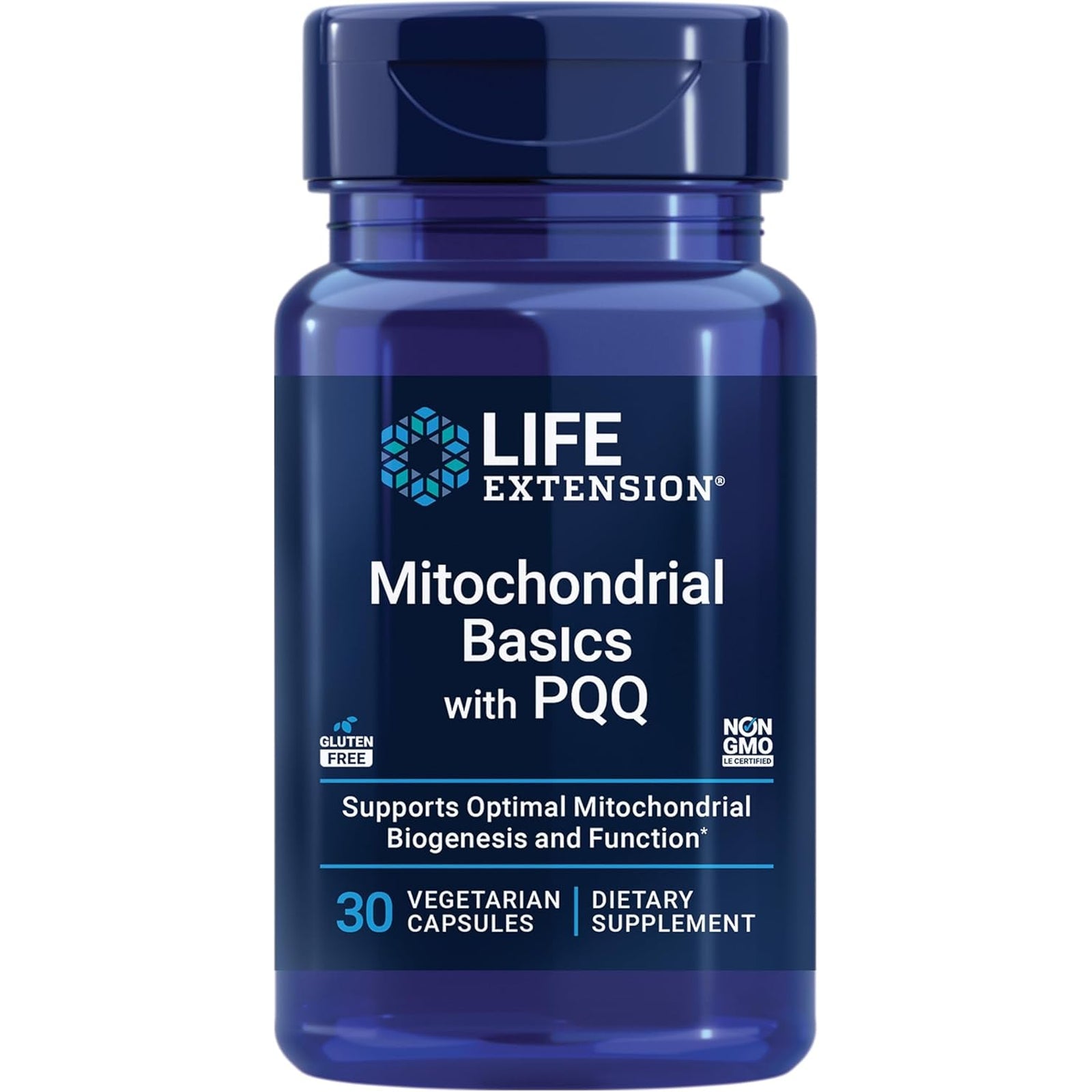 Life Extension Mitochondrial Basics with PQQ, L-Taurine, R-Lipoic Acid, Foundational Supplement for Cellular Energy Production, Brain and Heart Health, Gluten-Free, Non-Gmo, Vegetarian, 30 Capsules