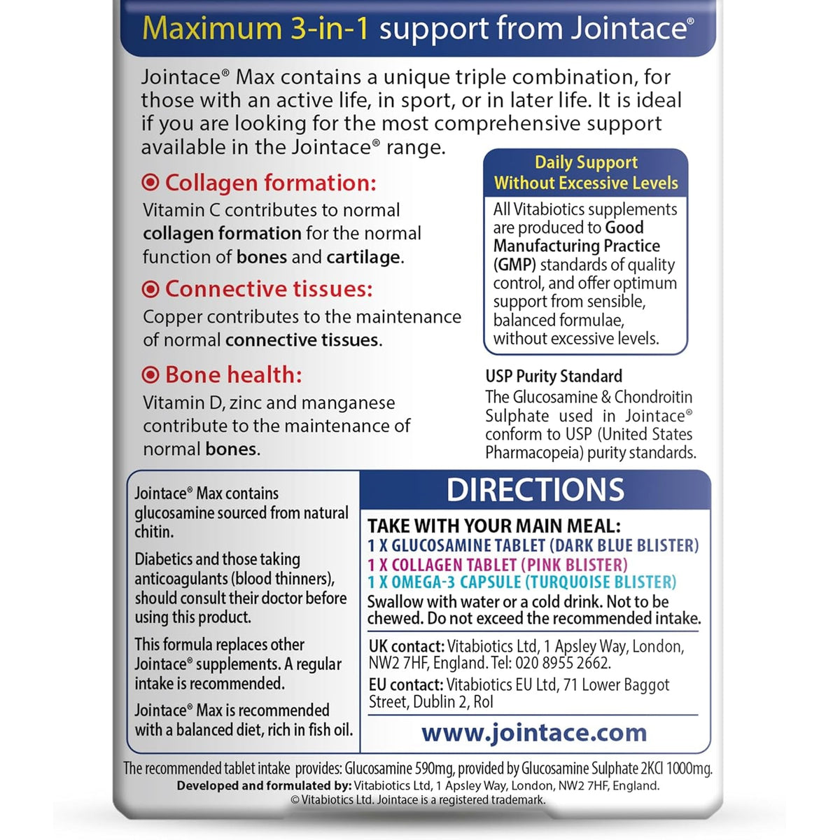 Vitabiotics Jointace Max Tablets - 84 Tablets