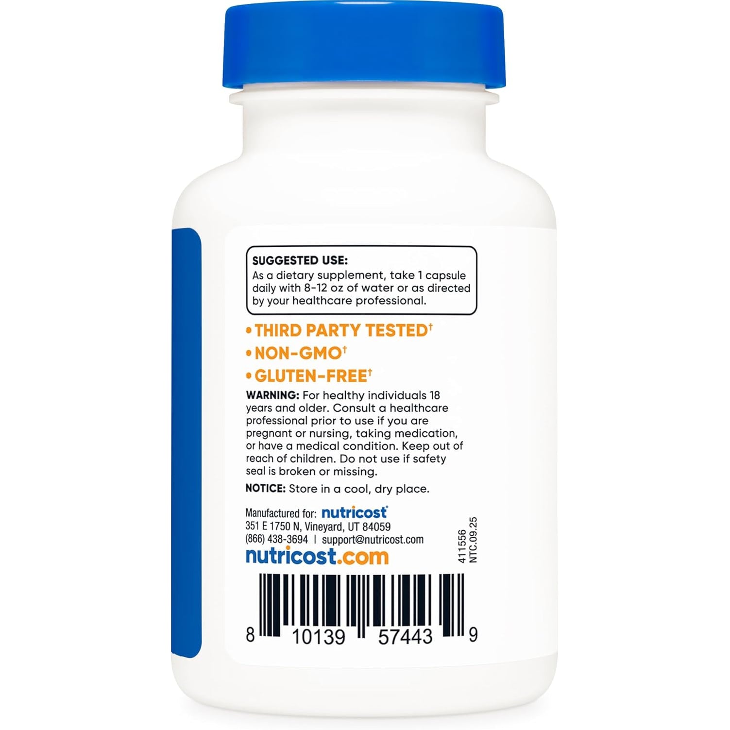 Nutricost Lactase Enzyme Complex 3,000 FCC ALU, 120 Vegetarian Capsules - Non-Gmo, Gluten Free, 120 Servings