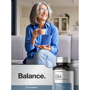 Horbäach DIM Supplement 200Mg | 200 Capsules | with Black Pepper Extract | Advanced Diindolylmethane for Women and Men | Non-Gmo, Gluten Free