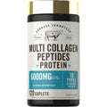 Carlyle Multi Collagen Peptides 6000Mg | 120 Caplets | 10 Types of Advanced Collagen with Protein | Non-Gmo, Gluten Free Supplement | by Herbage Farmstead