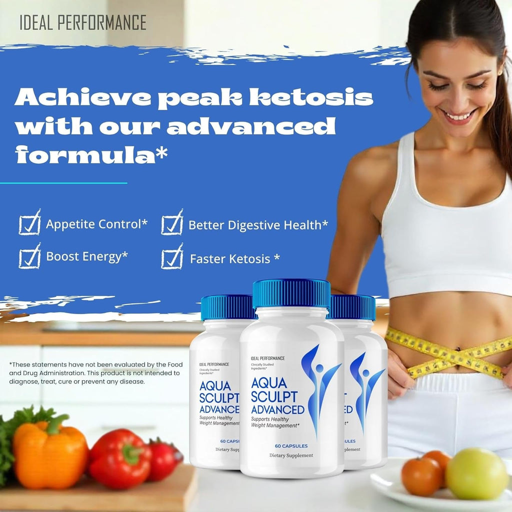 Aqua Sculpt Capsules, Official Aqua Sculpt Supplement Pills - Maximum Strength, All Natural Keto Capsule to Sustain Active Lifestyle & Fitness Goals, Overall Health Sculpt Reviews (3 Pack)