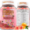 Toddler 2-4 & Kids 4+ Para Clean Gut Health Gummies W/Wormwood, Black Walnut, Clove, Pumpkin Seeds, Vitamin C, D3, Zinc, Digestive Supplement for Natural Gut Cleanse, Kids Immune Support (60Cts)