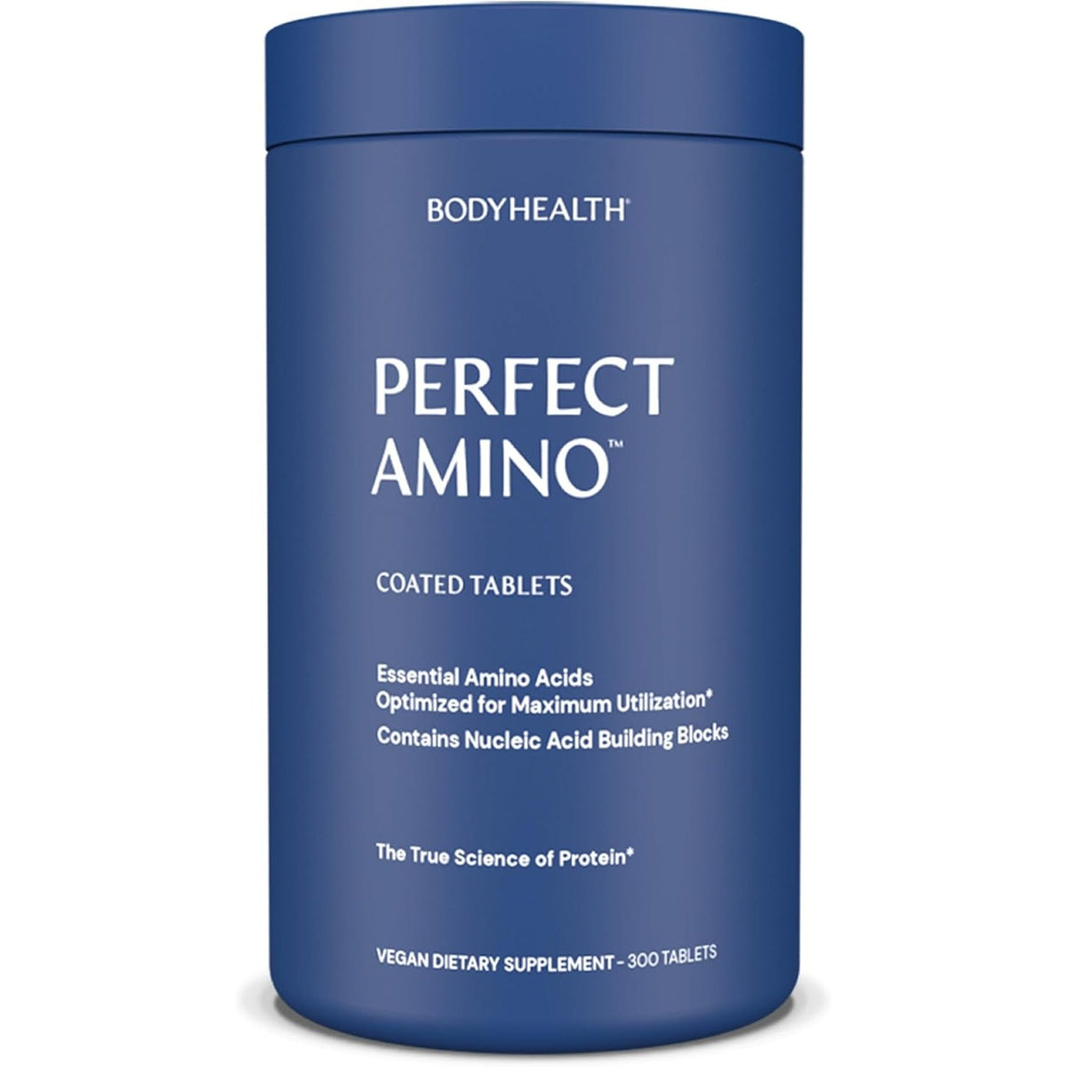 Bodyhealth Perfectamino (300 Ct) Easy to Swallow Tablets, Essential Amino Acids Supplement with Bcaas, Vegan Protein for Pre/Post Workout & Muscle Recovery with Lysine, Tryptophan, Leucine, Methionine