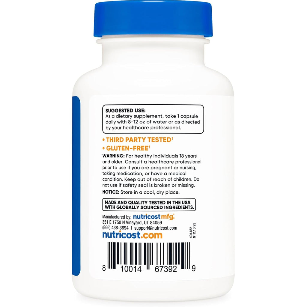 Nutricost Policosanol 100Mg, 120 Capsules - Gluten Free, Non-Gmo, and Vegetarian Friendly