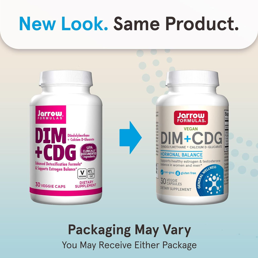 Jarrow Formulas - DIM plus CDG Veggie Capsules - 30 Count - DIM Supplement for Hormone Balance - Non-Gmo, Gluten-Free