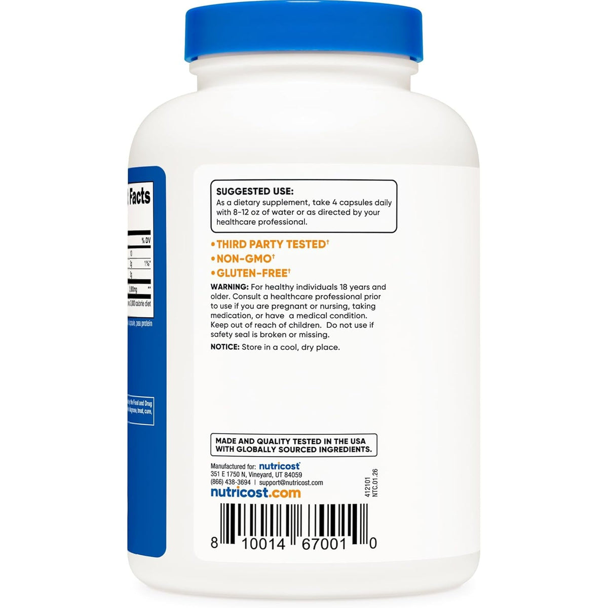 Nutricost D-Ribose 700Mg (2800Mg per Serving), 240 Capsules - Vegetarian Friendly, Non-Gmo, Gluten Free