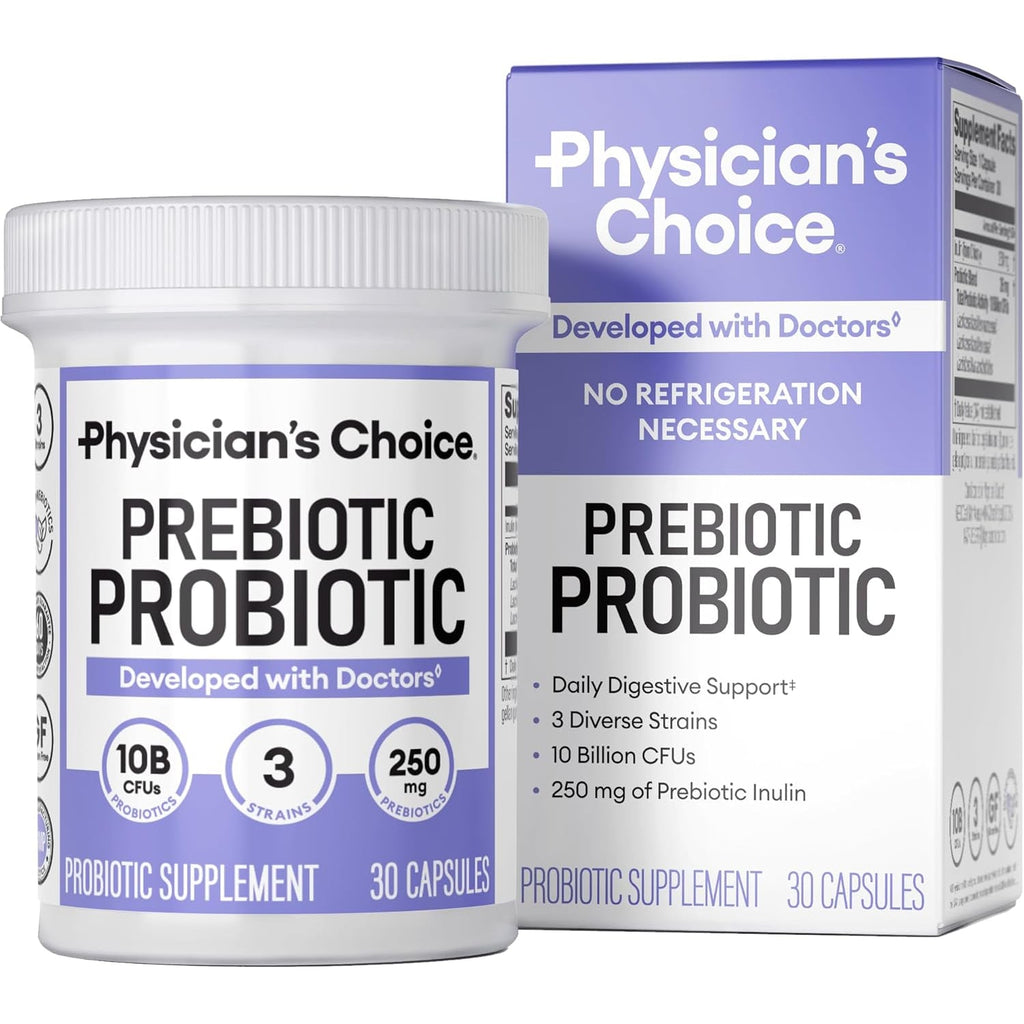 Physician'S CHOICE Prebiotic-Probiotic - Multi-Strain Probiotics & Synergistic Prebiotics -Designed for Digestive Health, Supporting Gut Microbiome - Powerful Prepro for Gut Health - for Women & Men