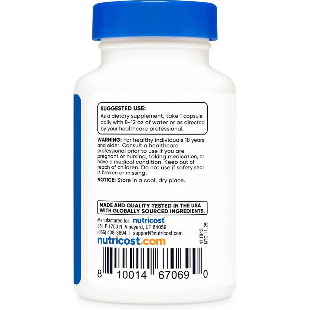 Nutricost Tudca 500Mg, 30 Capsules (Tauroursodeoxycholic Acid) - Premium Quality, Gluten Free