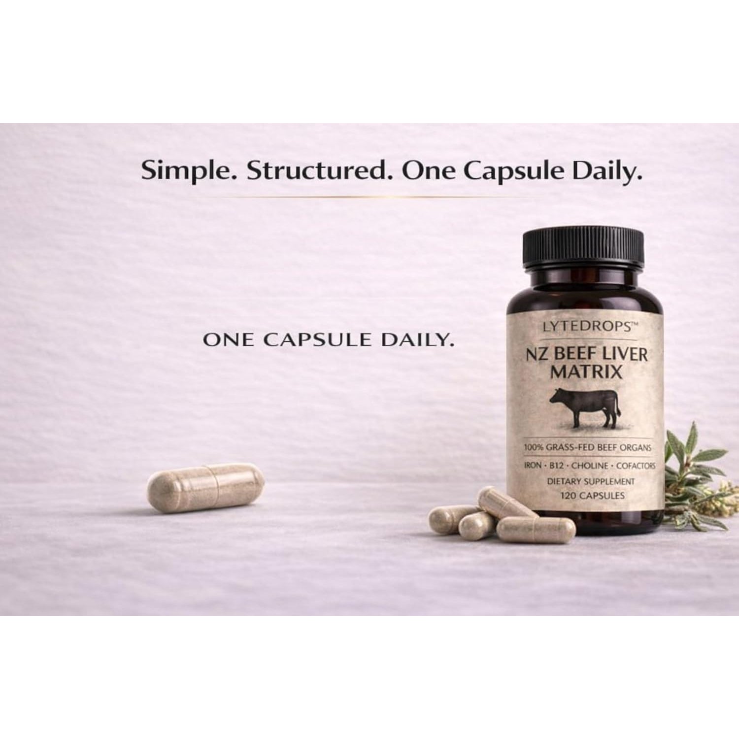 NZ Grass Fed Beef Liver Capsules + Nutrient Matrix | 4 Month Supply (1 Cap Dose) Desiccated Freeze-Dried Liver | 120 Caps | Bio Available B12, and Amplified Ingredients
