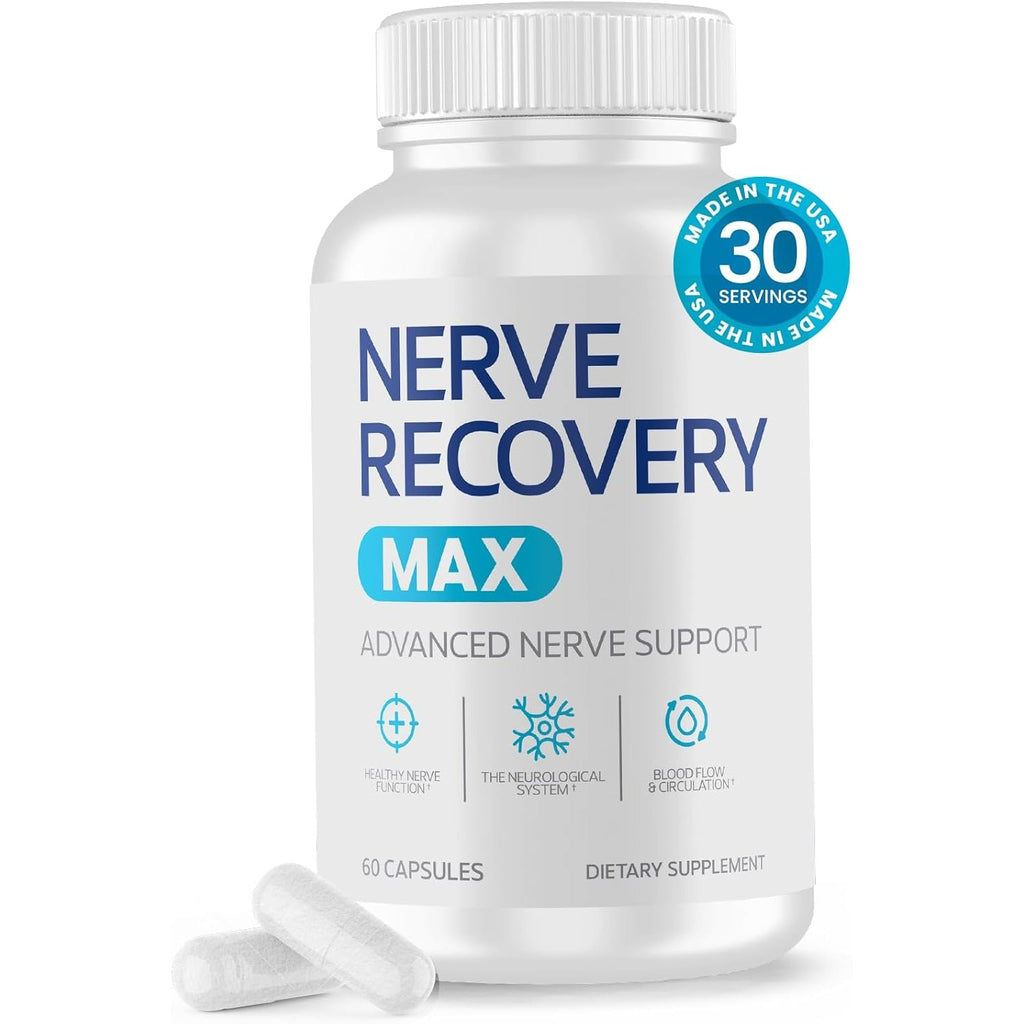 Non-Gmo Advanced Nerve Support Supplement with Vitamin D3 and Alpha Lipoic Acid for Nerve Protection and Restoration - Made in the USA - 30-Day Supply, 1 Bottle