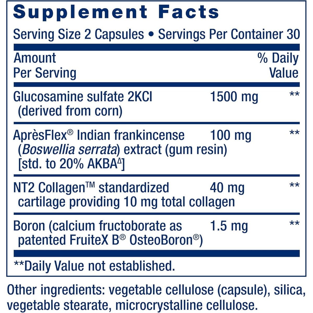 Life Extension Arthromax® Advanced NT2 Collagen™ & Aprèsflex®, Glucosamine Sulfate, Boswellia (Indian Frankincense), Joint Health, Mobility, Gluten-Free, Non-Gmo, 60 Capsules