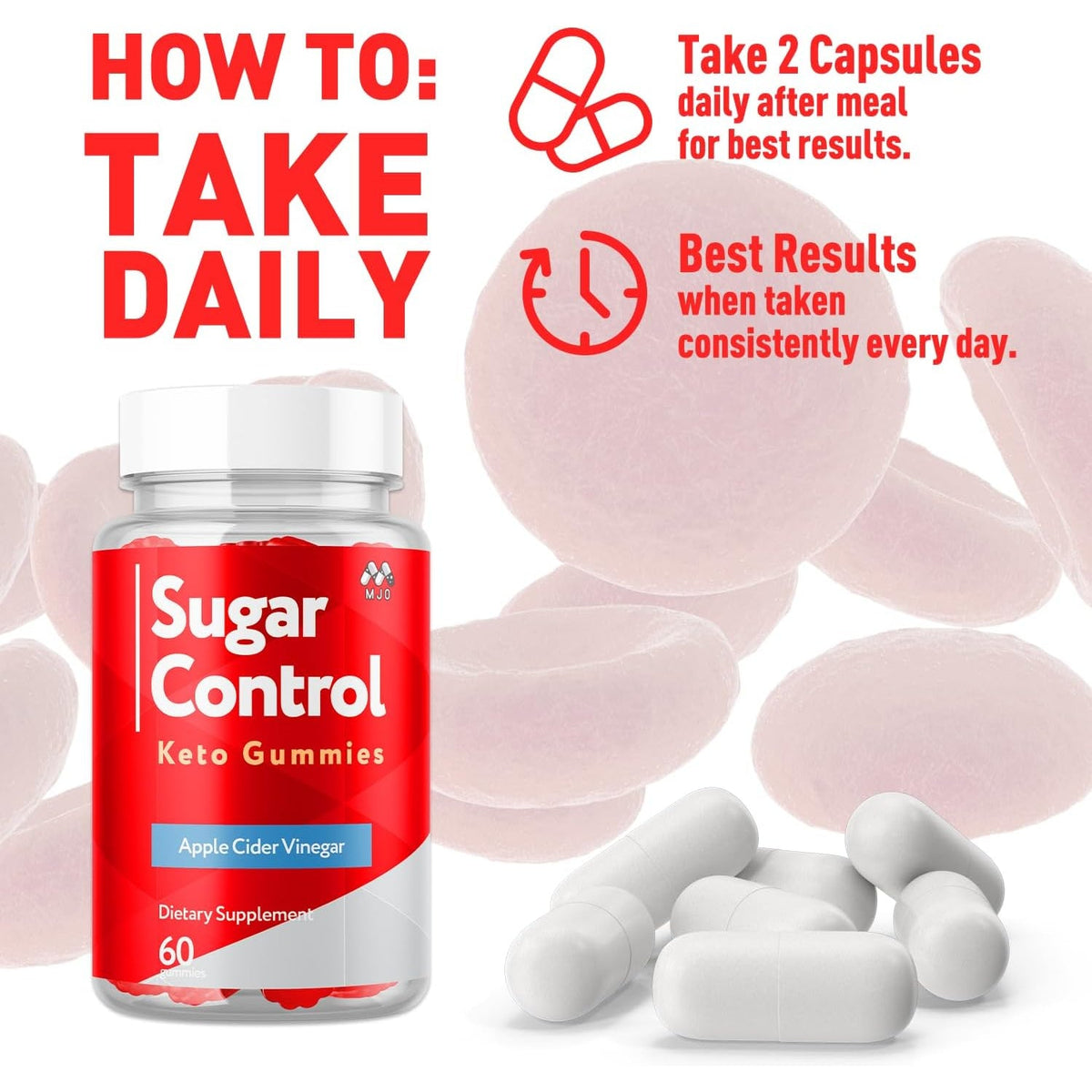 Sugarcontrol Keto Gummies, Official Sugarcontrol Gummys with All Natural Ingredients, Advanced Apple Cider Vinegar Gummy for Health and Wellness Support Max Strength Vitamin Supplement (60 Gummies)