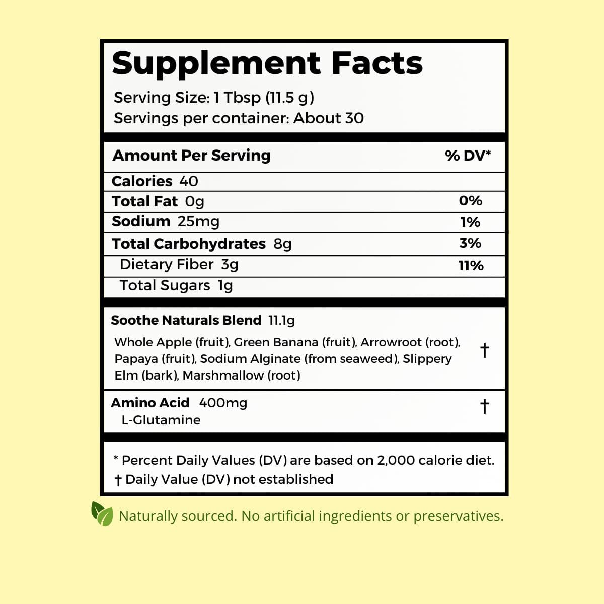 Soothe Naturals Acid Reflux Powder - L Glutamine for Gut Health, Acid Reflux Medicine, Leaky Gut Repair, Gut Lining Repair, Alginate for Acid Reflux (30 Servings)