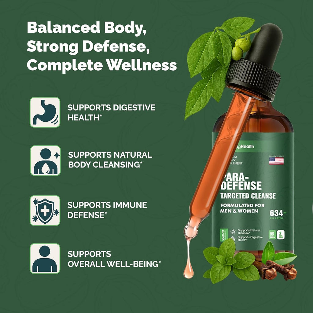 Wormwood Black Walnut Clove Tincture | 3Rd Party Tested Digestive Support Drops | Sweet Wormwood, Green Walnut Hull & Clove Extract Liquid for Gut Wellness | 2 Oz, 60 Servings