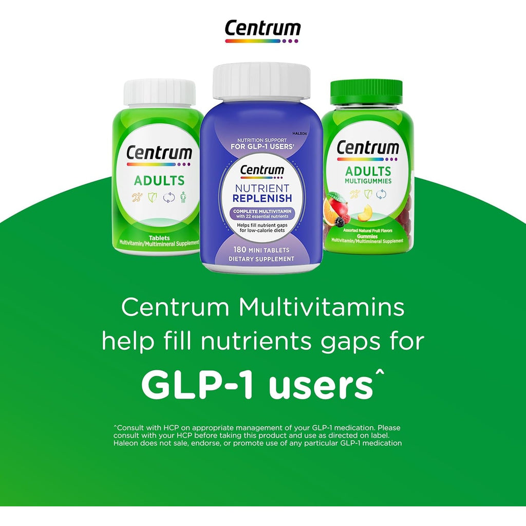 Centrum Multigummies Gummy Multivitamin for Adults, Multivitamin/Multimineral Supplement with Vitamins D, B and E, Assorted Fruit Flavor - 18 Count