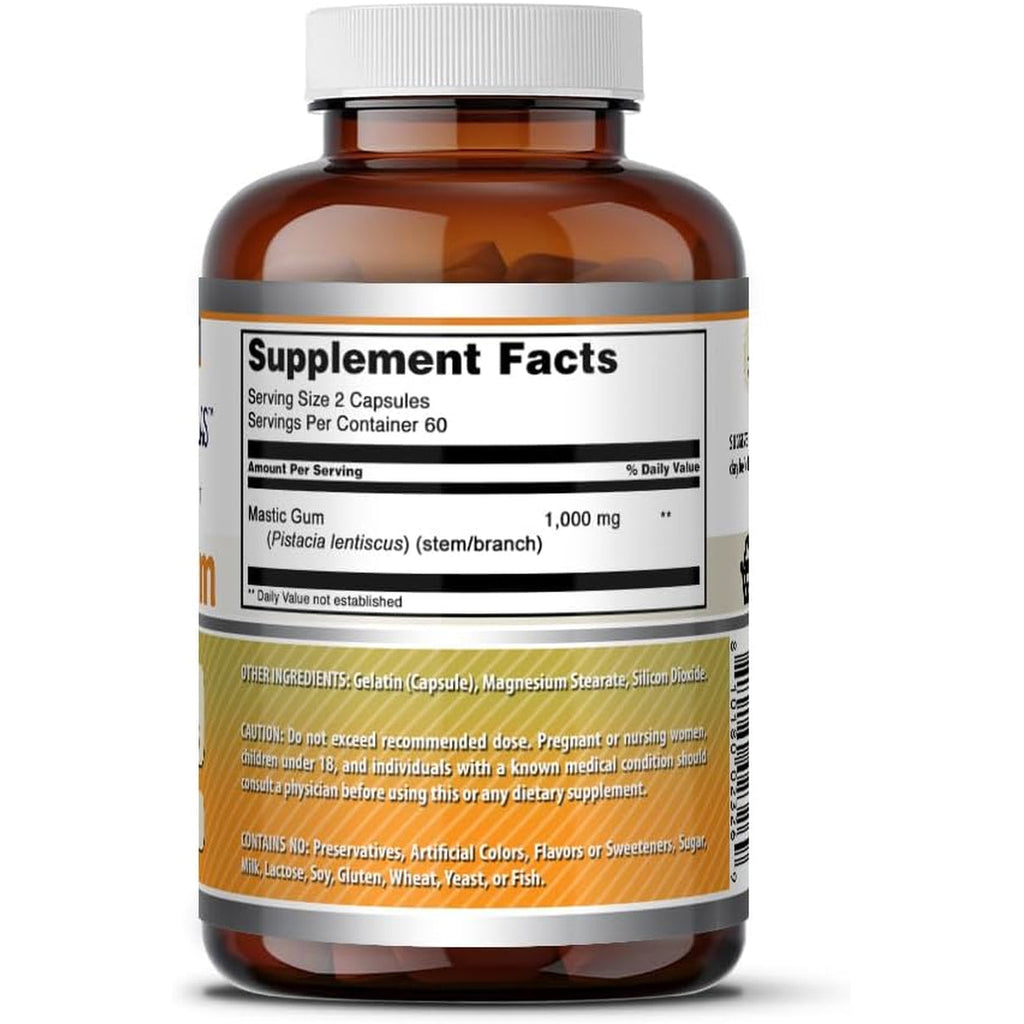 Amazing Formulas Mastic Gum Supplement 1000 Mg per Serving 120 Capsules | Non-Gmo | Gluten Free | Made in USA