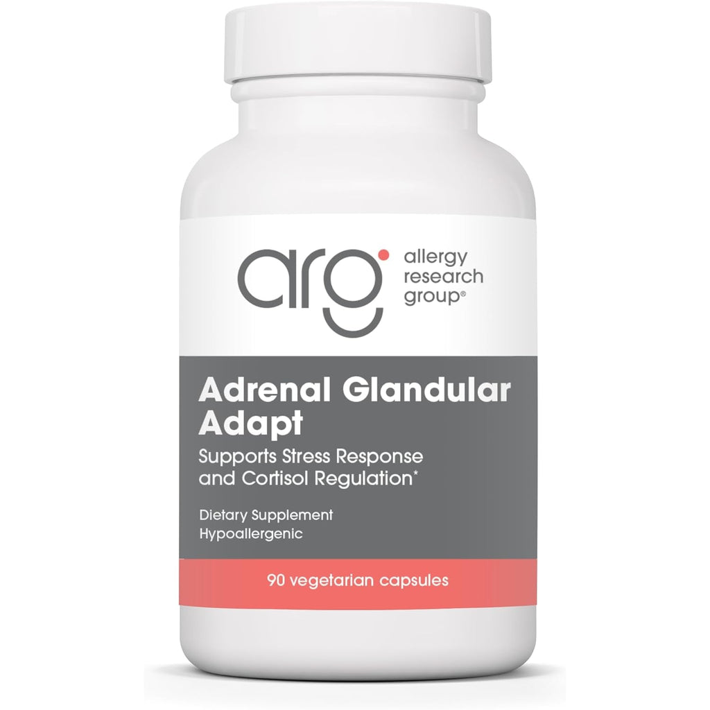 Allergy Research Group - Adrenal Glandular Adapt - Supports Healthy Stress Response and Cortisol Regulation - Hypoallergenic - 90 Vegetarian Capsules