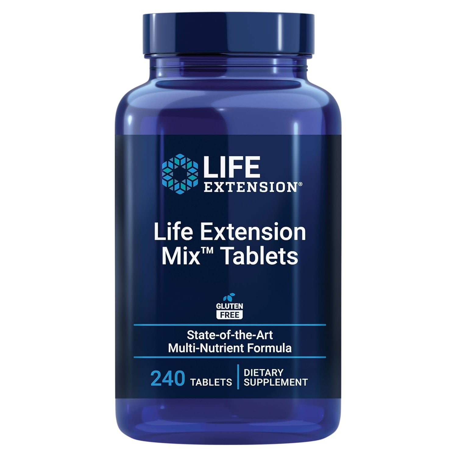 Life Extension Mix Tablets, High-Potency, Advanced Vitamin, Mineral, Fruit & Vegetable Formula, Vitamin C, B, D, E, Magnesium, for Whole-Body Health, Healthy Aging, Gluten-Free, 240 Tablets