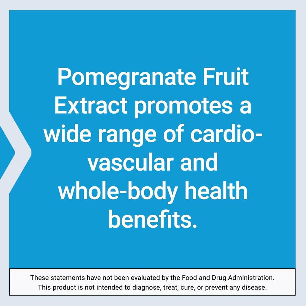 Life Extension Pomegranate Fruit Extract, 500 Mg, Antioxidant Polyphenols for Cardiovascular Health, Superfood, Gluten Free, Non-Gmo, Vegetarian, 30 Capsules