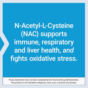 Life Extension N-Acetyl-L-Cysteine (NAC), Immune, Respiratory, Liver Health, NAC 600 Mg, Potent Antioxidant Support, Free-Radicals, Easy to Absorb, 60 Capsules