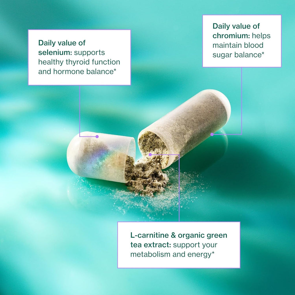 Love Wellness Hello Burn Balance | Metabolism Booster for Women | Supports Energy, Cravings Control & Thyroid Support with Selenium & Green Tea | Non-Gmo, Gluten-Free & Vegan | 60 CT